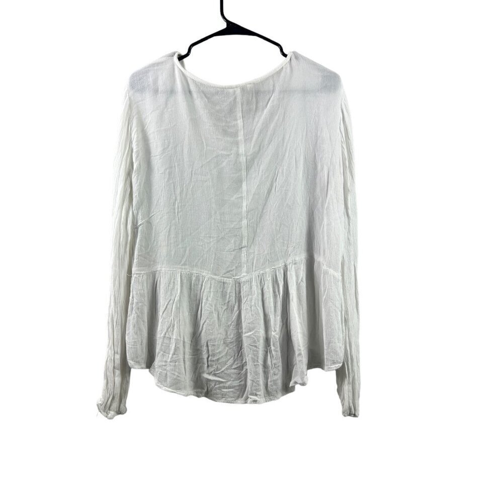 Sim & Sam Women's Lightweight White Long Sleeve Top - Picture 2 of 7